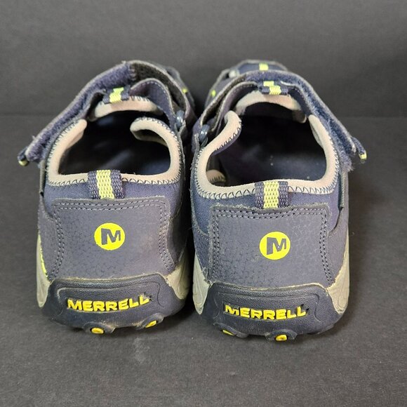 Merrell Boys Hydro H2O Sandals Size 4M Navy & Yellow Durable Athletic Footwear - Picture 5 of 10